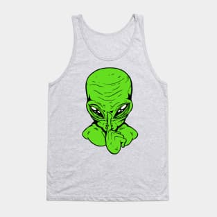 Alien Silent Conspiracy Theory Tank Top